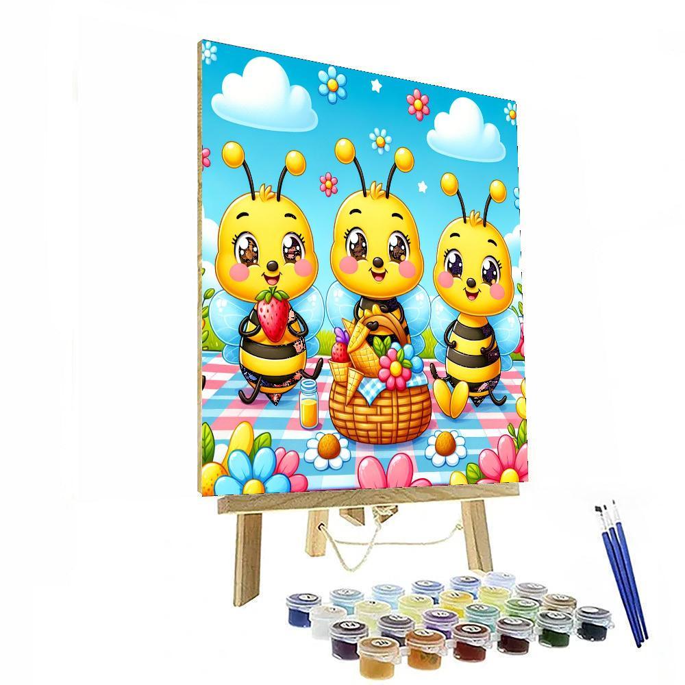 Buzzy Bees Picnic Paint By Numbers