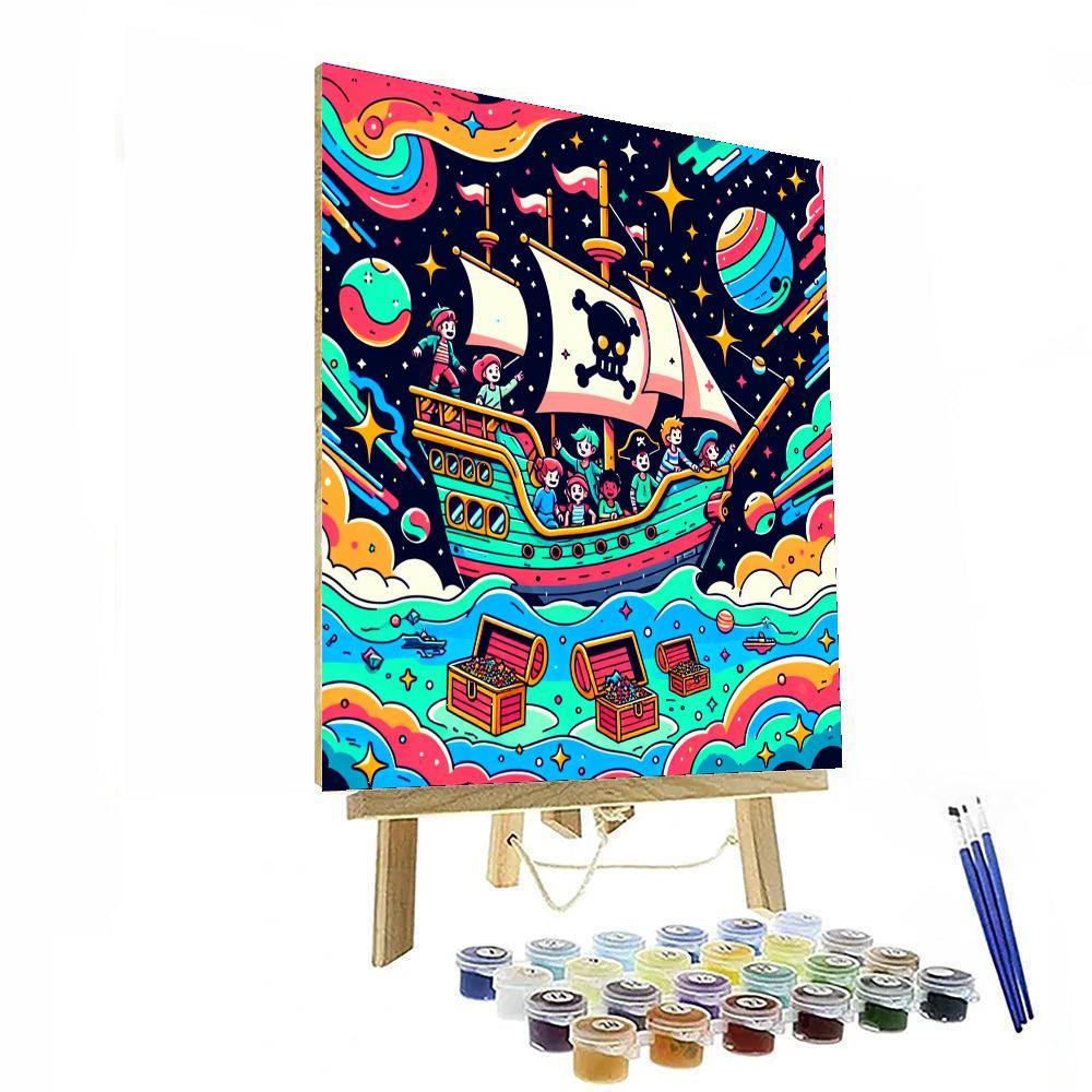 Astral Pirate Ship Voyage Painting Number Kit