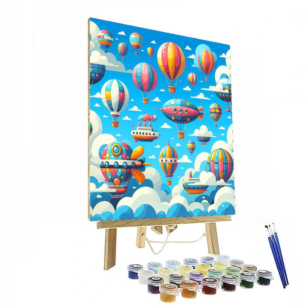 Daring Adventure In The Sky Number Painting