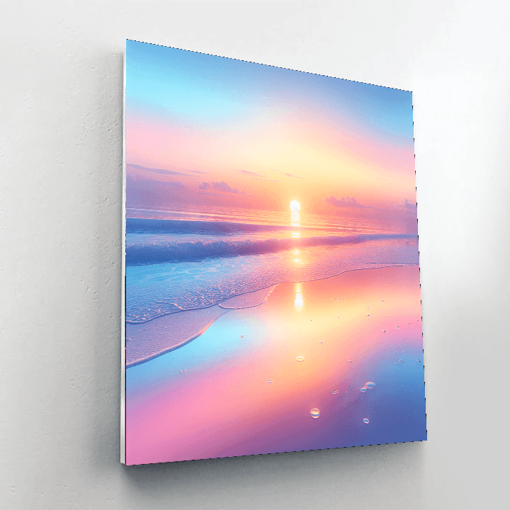 Tranquil Beach Sunrise Painting By Numbers Kit