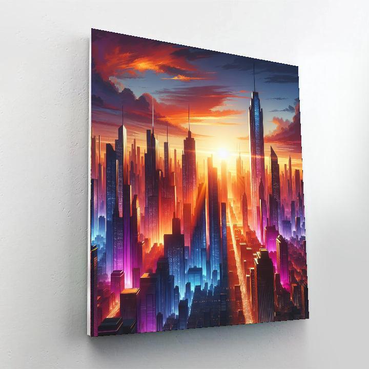 Dynamic Urban Cityscape Paint By Color