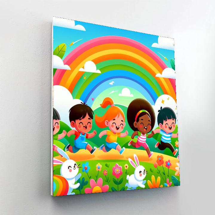 Rainbow Adventure Race Paint By Number