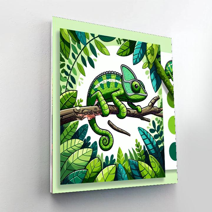 Cunning Chameleon Paint By Numbers Art