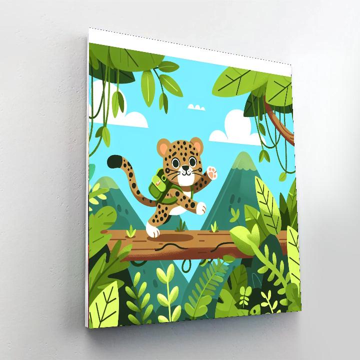Jungle Explorer Leopard Number Painting