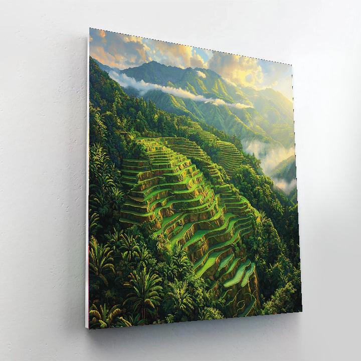 Banaue Rice Terraces - Ifugao Number Painting