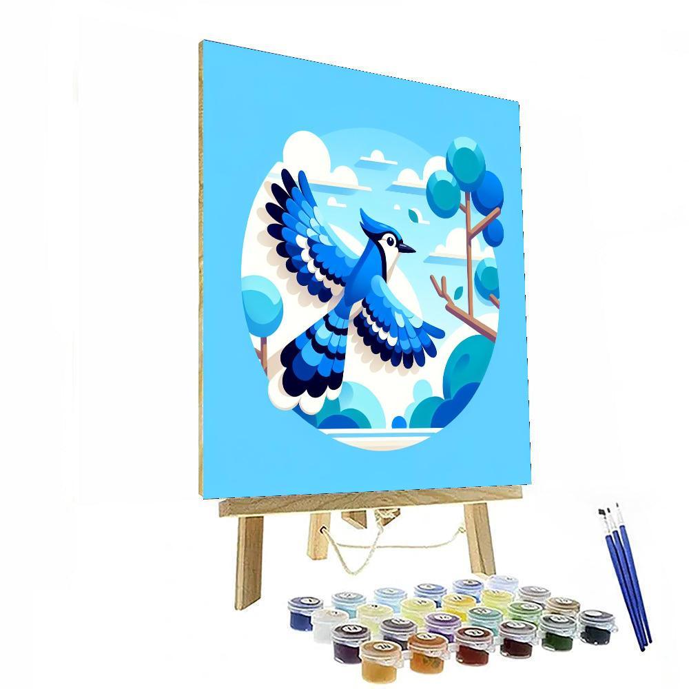 Brilliant Blue Jay Paint By Numbers Kits