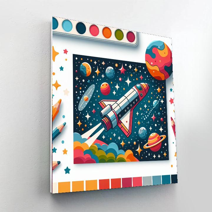 Adventurous Space Shuttle Paint By Numbers