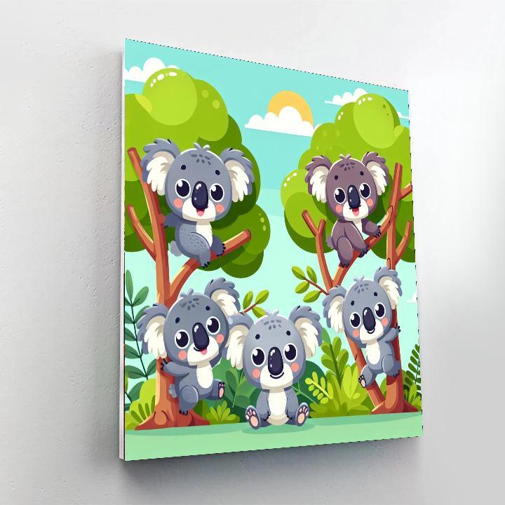 Kooky Koalas Paint By Numbers Art