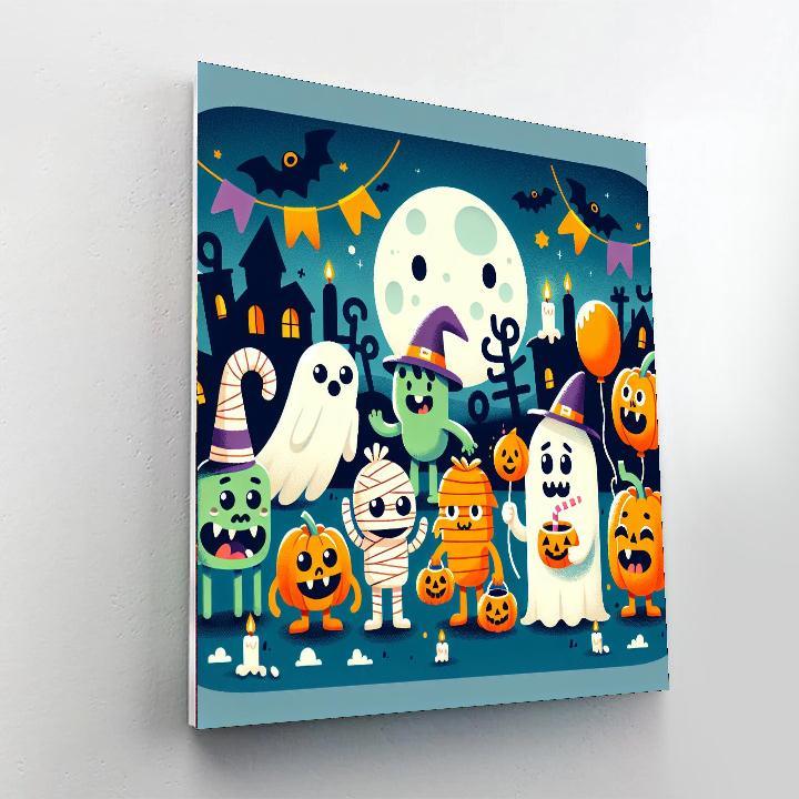 Silly Halloween Monsters Paint By Numbers Kits