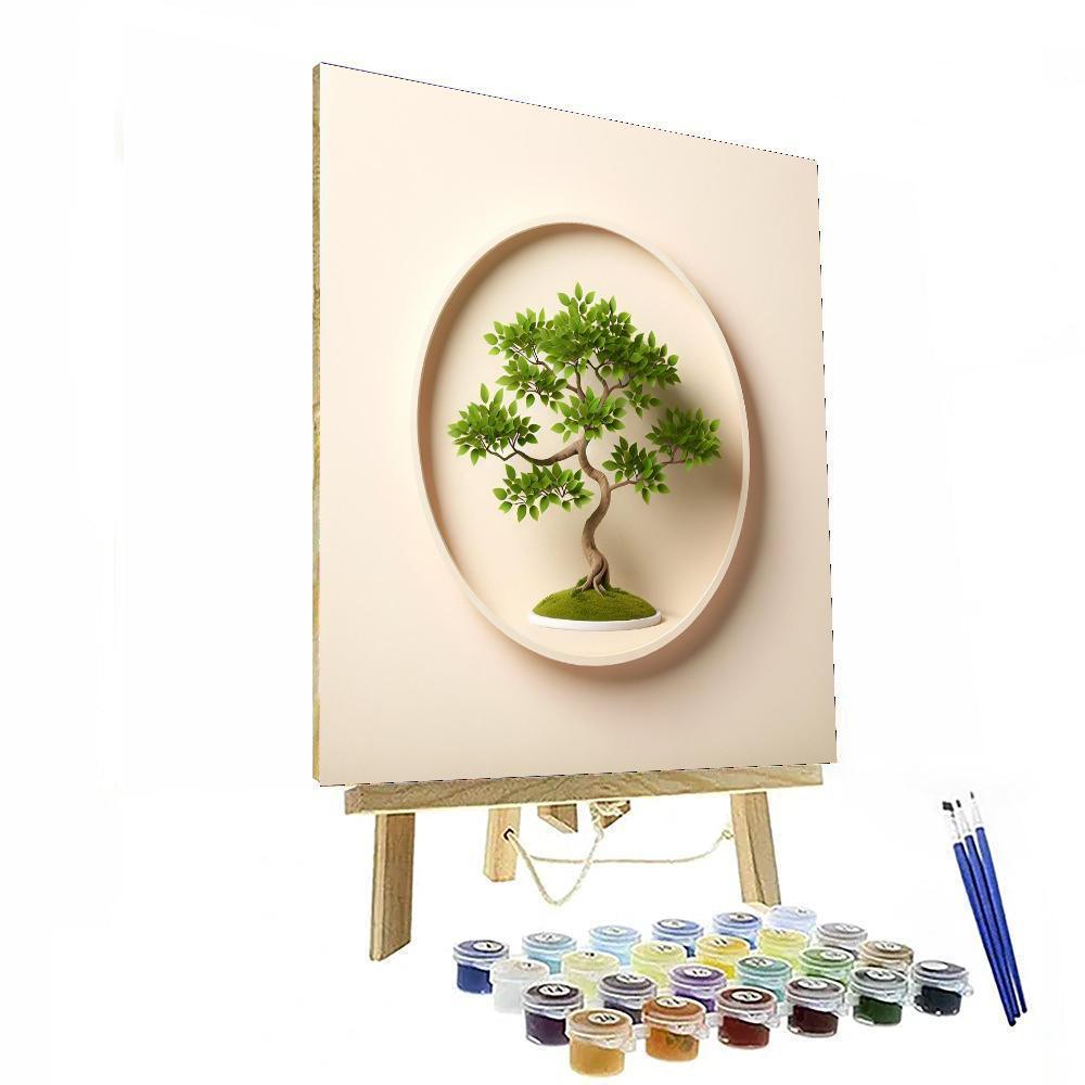 Peaceful Zen Bonsai Harmony Painting By Numbers Kit