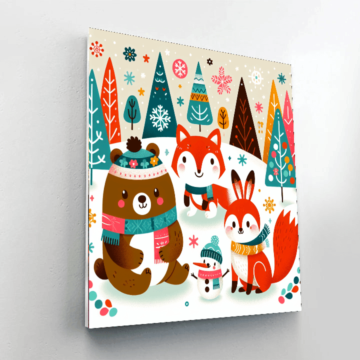 Wacky Winter Animals Paint By Number