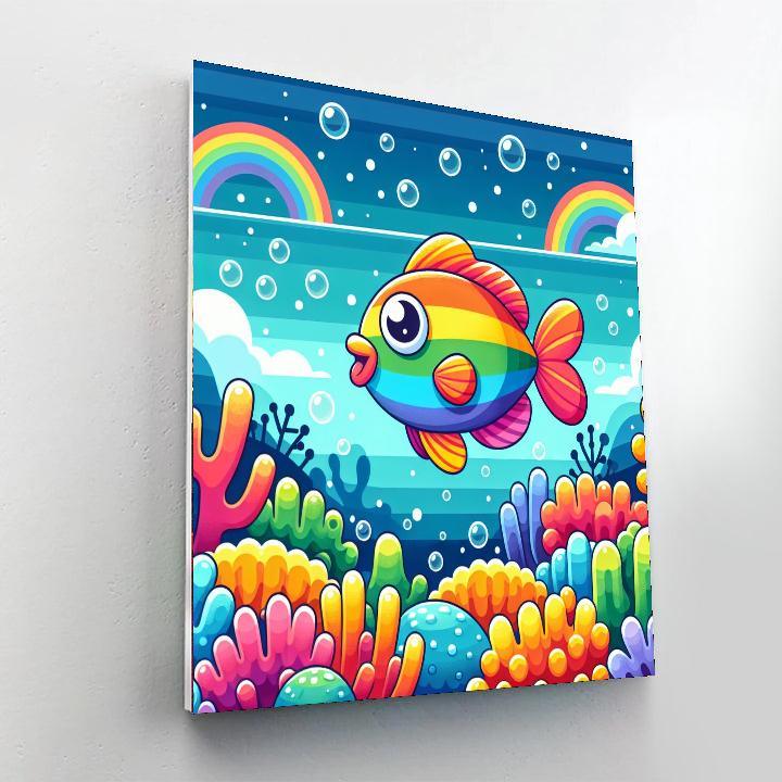 Vibrant Rainbow Fish Paint By Numbers