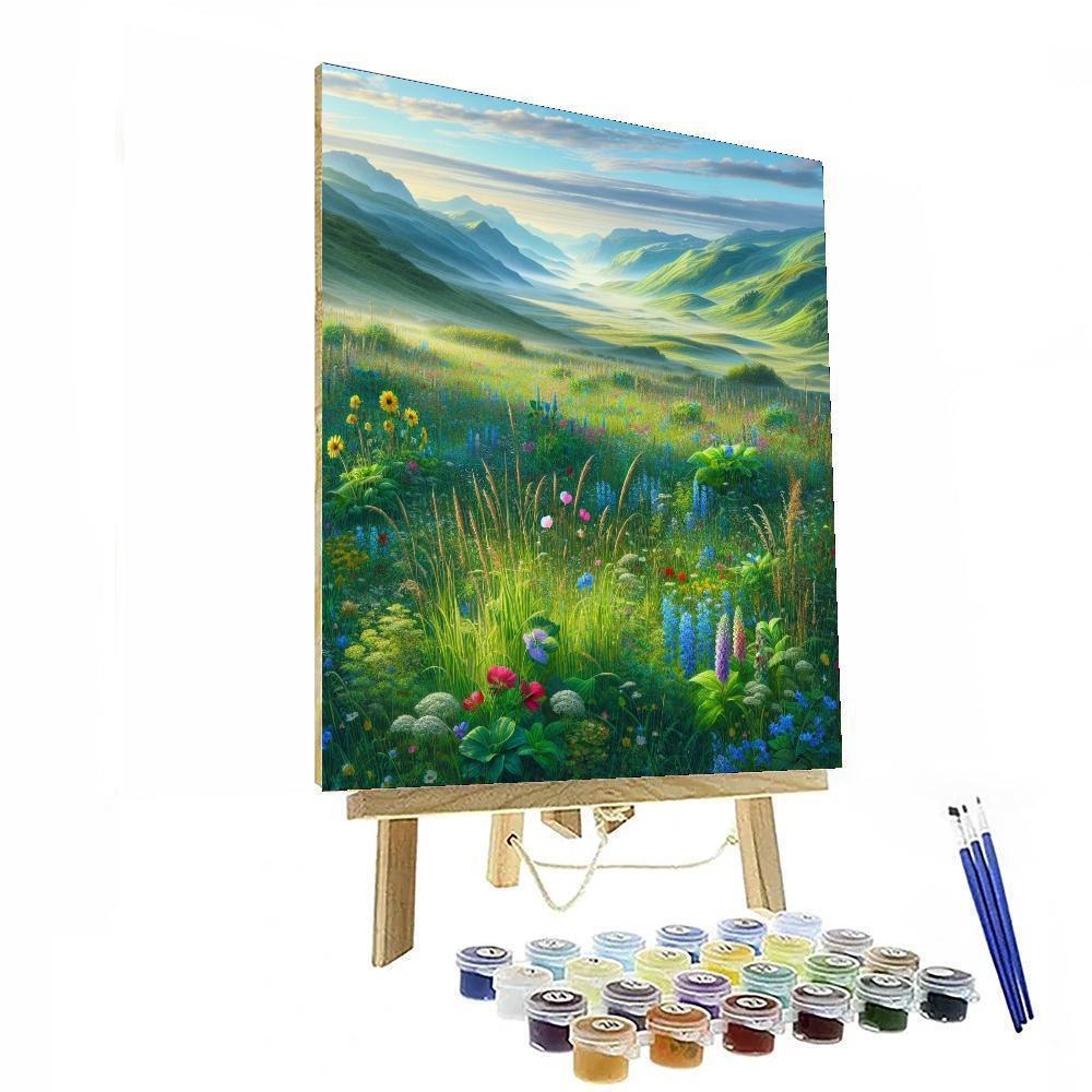 Alpine Meadow Morning Paint By Color
