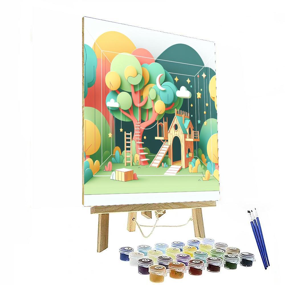 Mystical Enchanted Treehouse Paint By Color