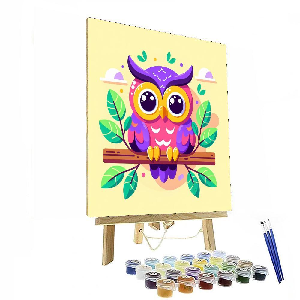 Friendly Forest Owl Paint By Number