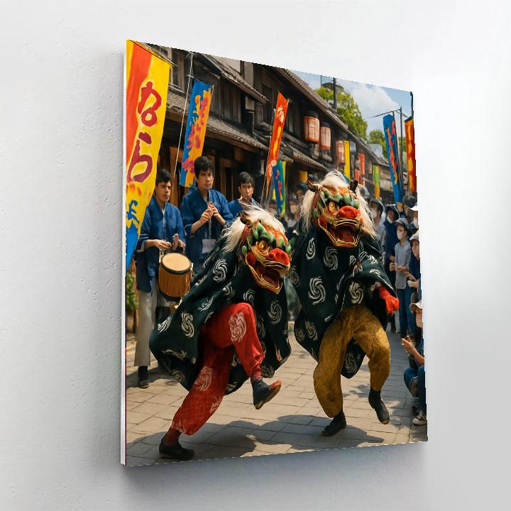 Festival Of The Lion - Nara Paint By Numbers Art