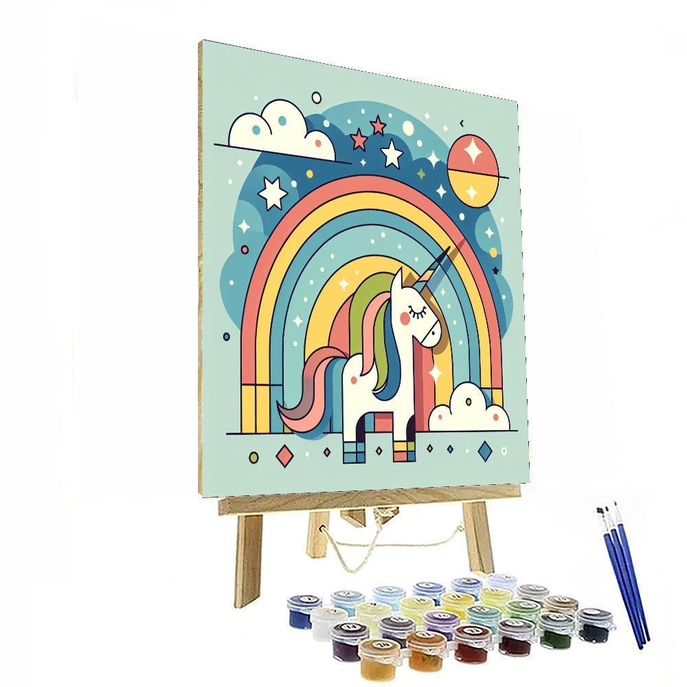 Rainbow Unicorn World Paint By Color