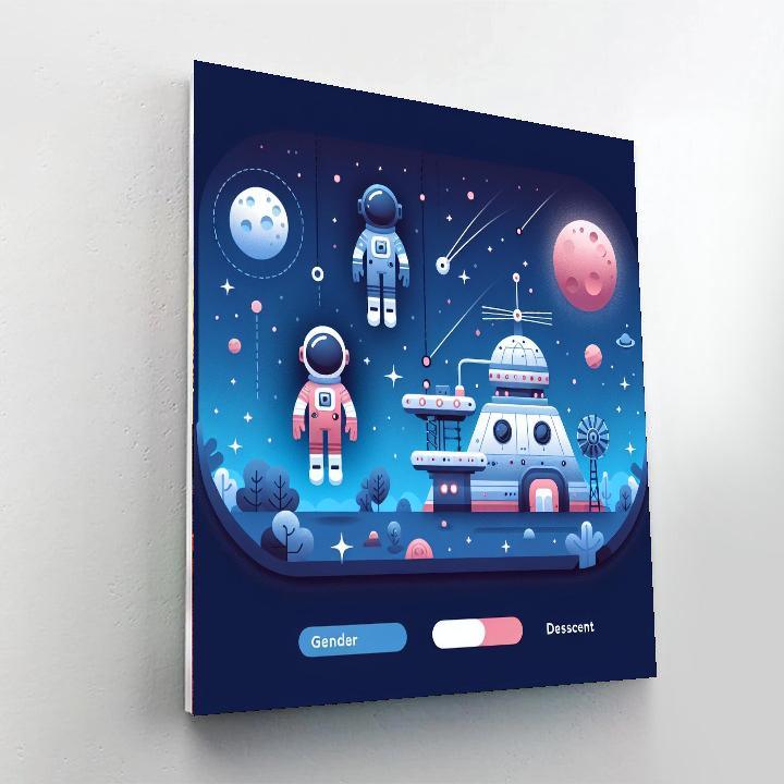 Space Station Mission Paint By Numbers Art