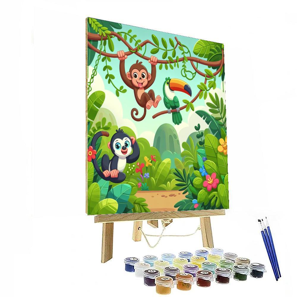 Enchanted Jungle Journey Paint By Numbers Art