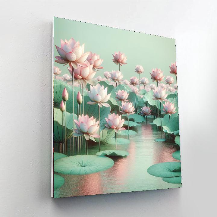 Tranquil Lotus Garden Paint By Numbers Kits