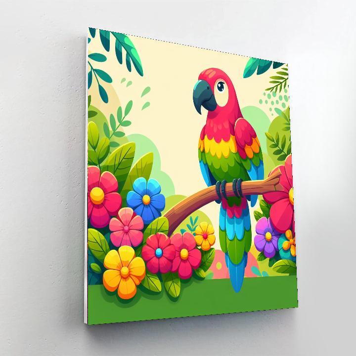 Rainbow Parrot Paradise Paint By Numbers Kits
