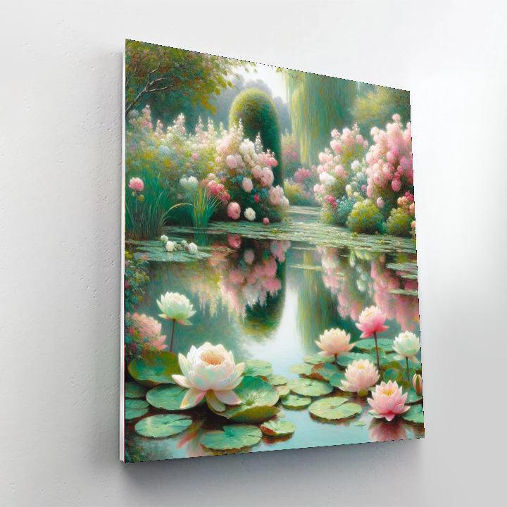 Monet's Garden Reflection Painting By Numbers Kit