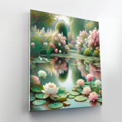 Monet's Garden Reflection Painting By Numbers Kit