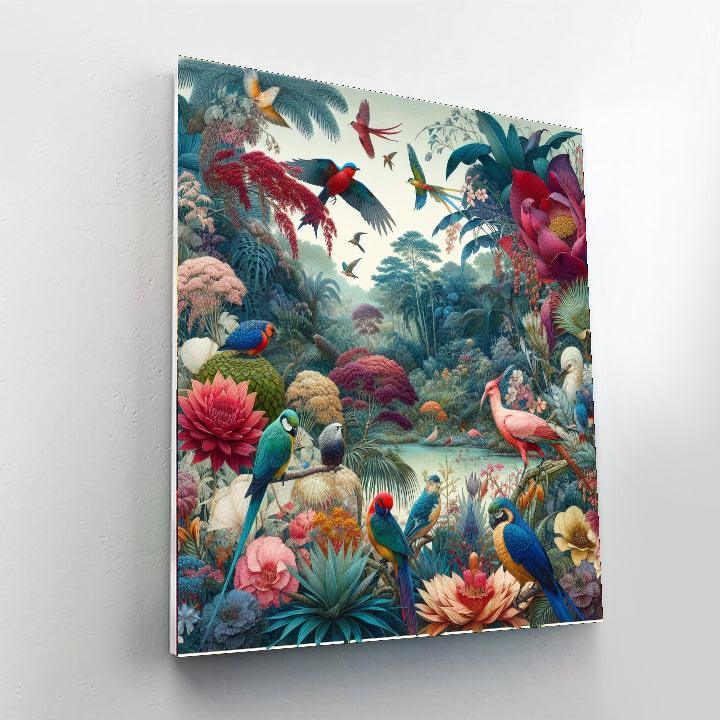 Charming Birdwatcher's Haven Paint By Color