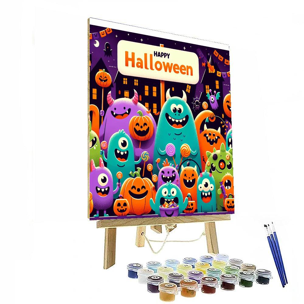 Happy Halloween Monsters Numbered Painting Kits