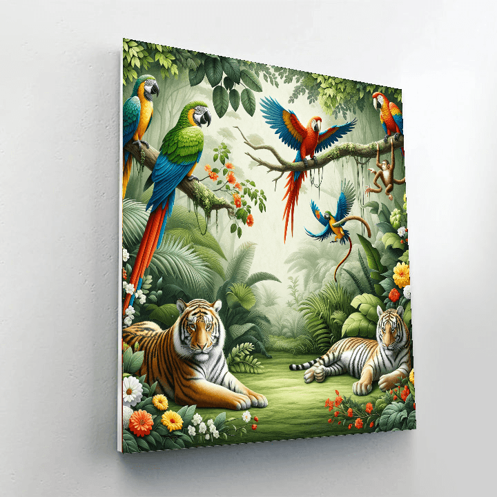 Dynamic Jungle Expedition Paint By Numbers