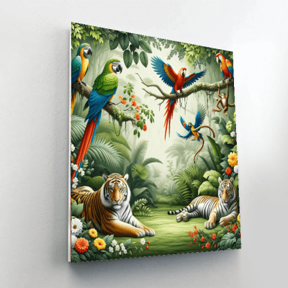 Dynamic Jungle Expedition Paint By Numbers