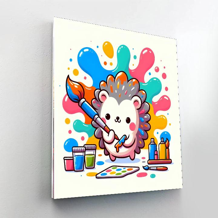 Artistic Hedgehog Number Painting