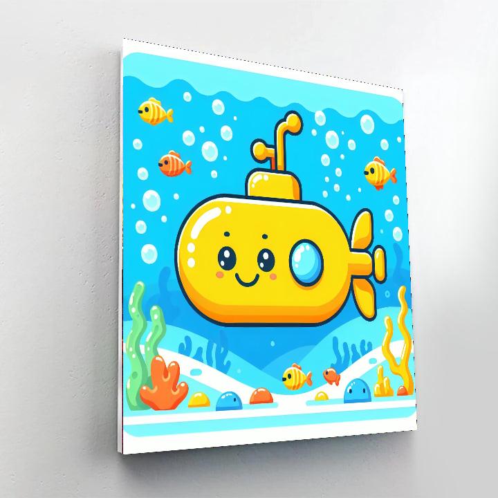 Sailing Submarine Paint By Color