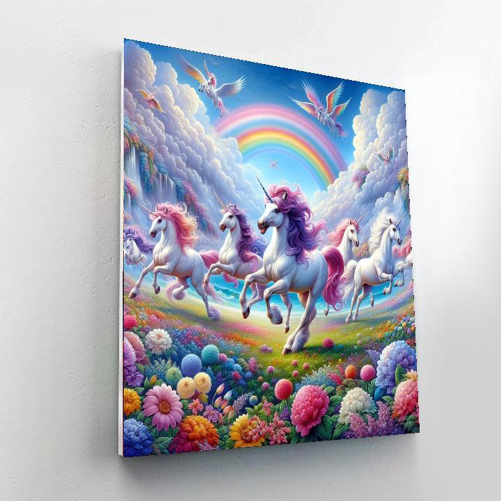 Frolicsome Fantasy Unicorns DIY Paint By Numbers