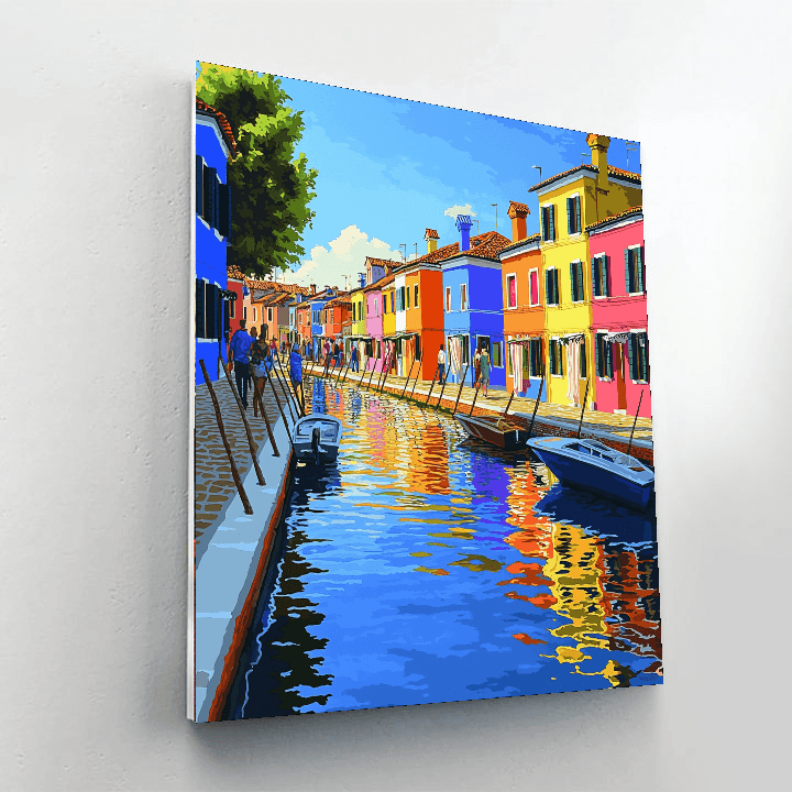 Burano Island Painting Number Kit