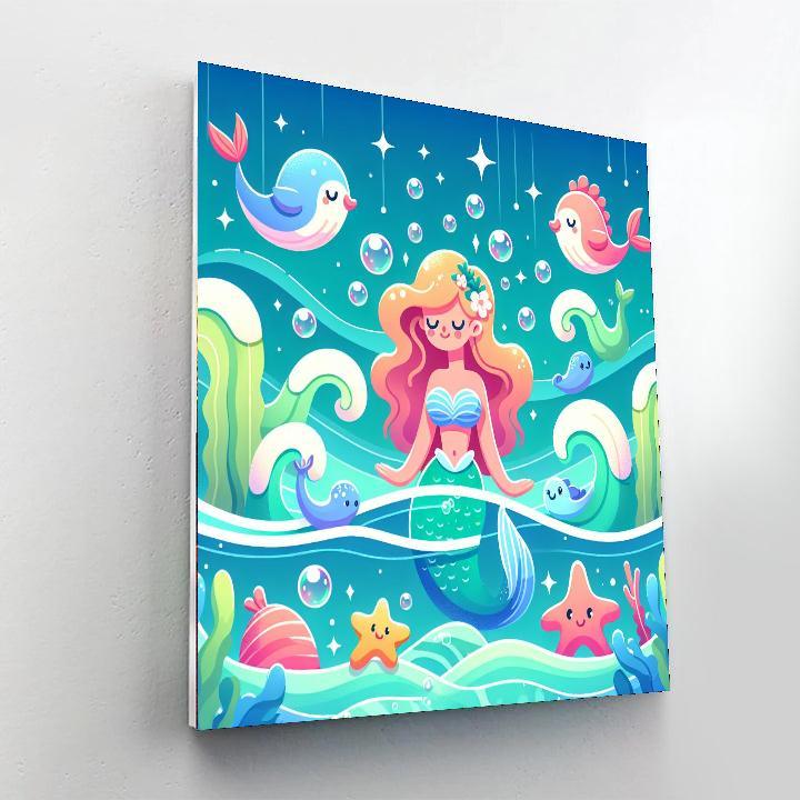 Mermaid's Secret Lagoon DIY Paint By Numbers
