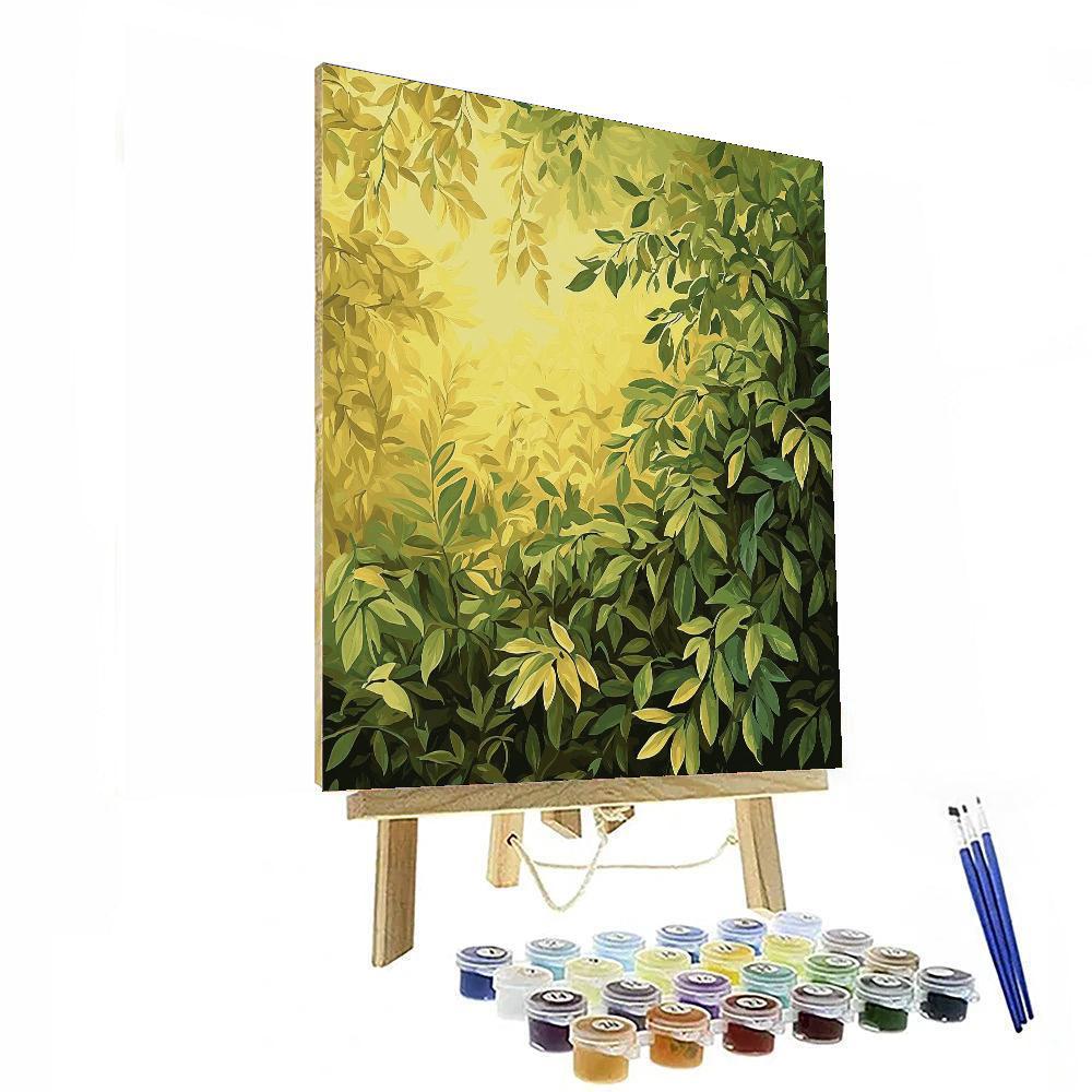 Leonardo Da Vinci Inspired Symphony Of Verdant Echoes  Paint By Numbers Art