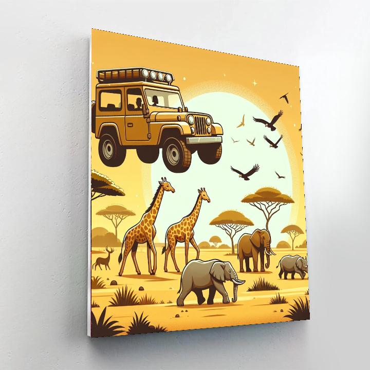 Safari On The Savanna Painting Number Kit