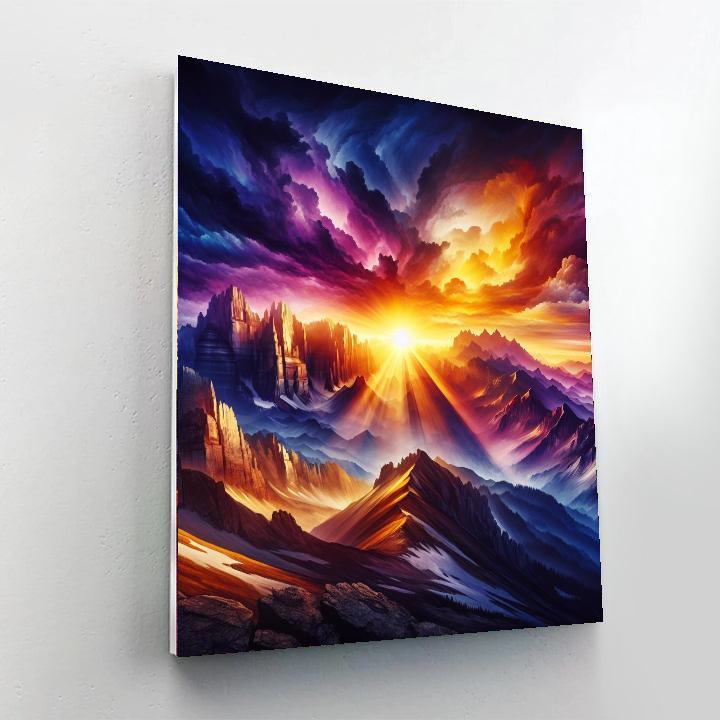 Mountain Sunrise Splendor Paint By Numbers Kits