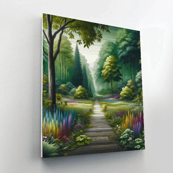 Charming Forest Path Paint By Number