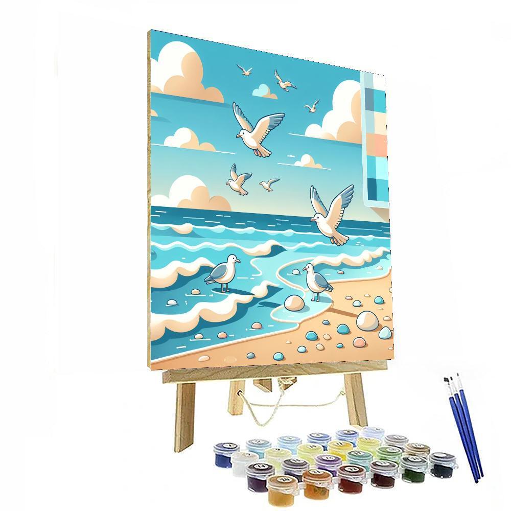 Dreamy Seaside Getaway Paint By Numbers Art