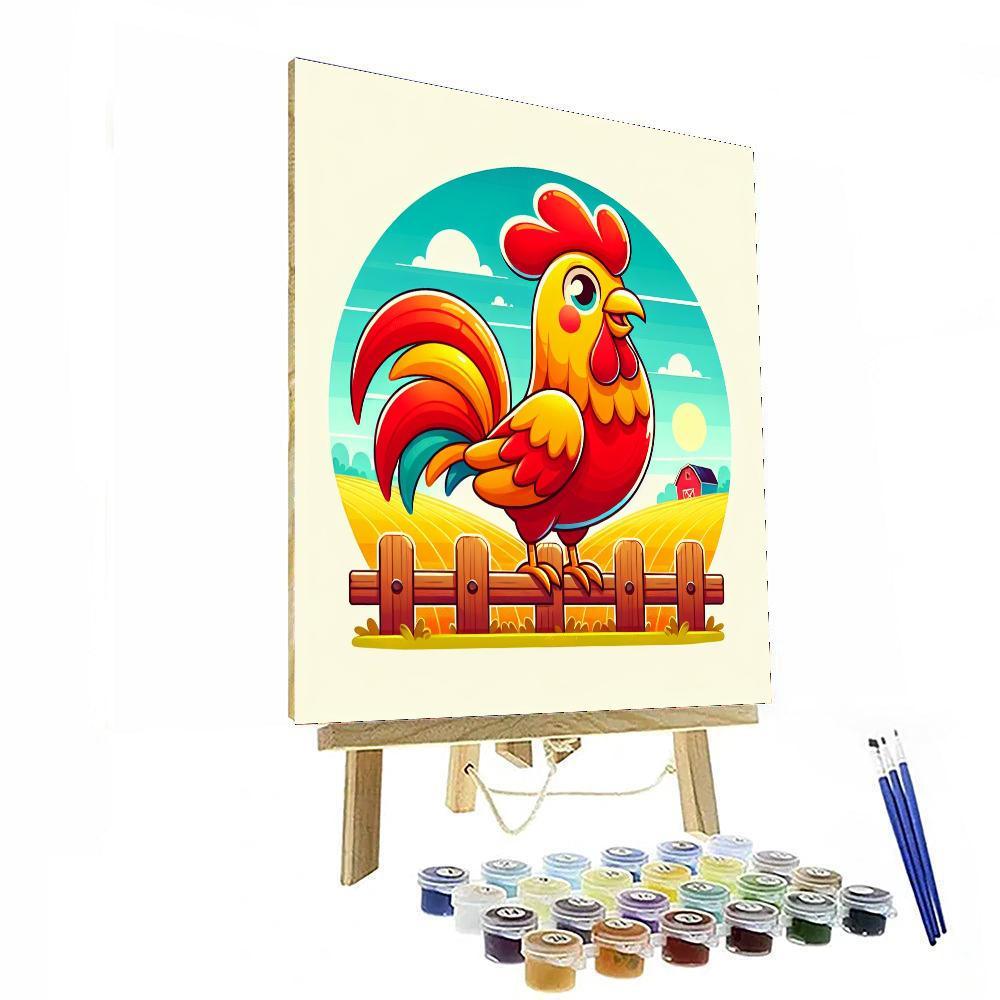 Radiant Rooster Paint By Numbers