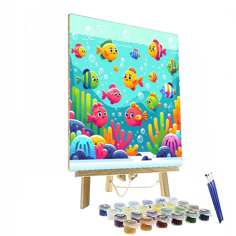 Bubbly Fishes Painting By Numbers Kit