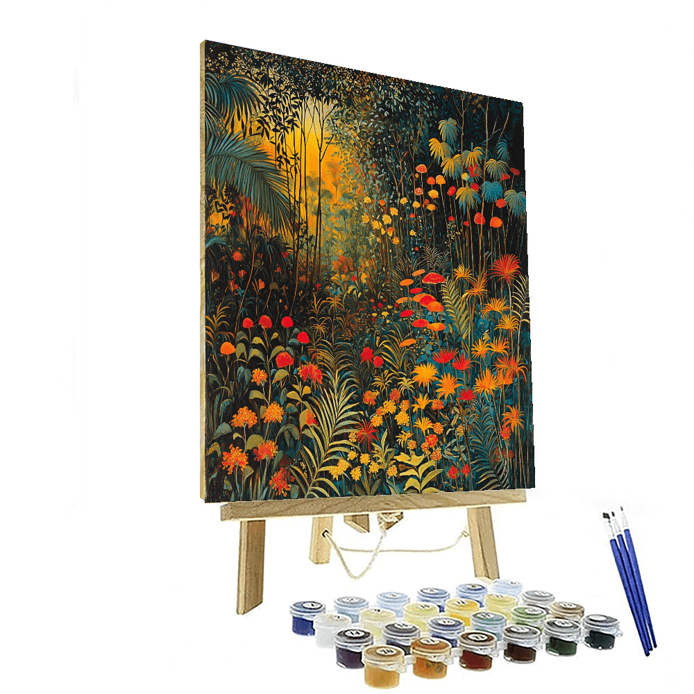 Henri Rousseau Inspired Mysterious Jungle Voyage  Paint By Number