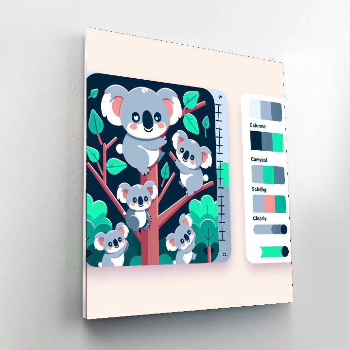 Curious Koalas Paint By Numbers Art