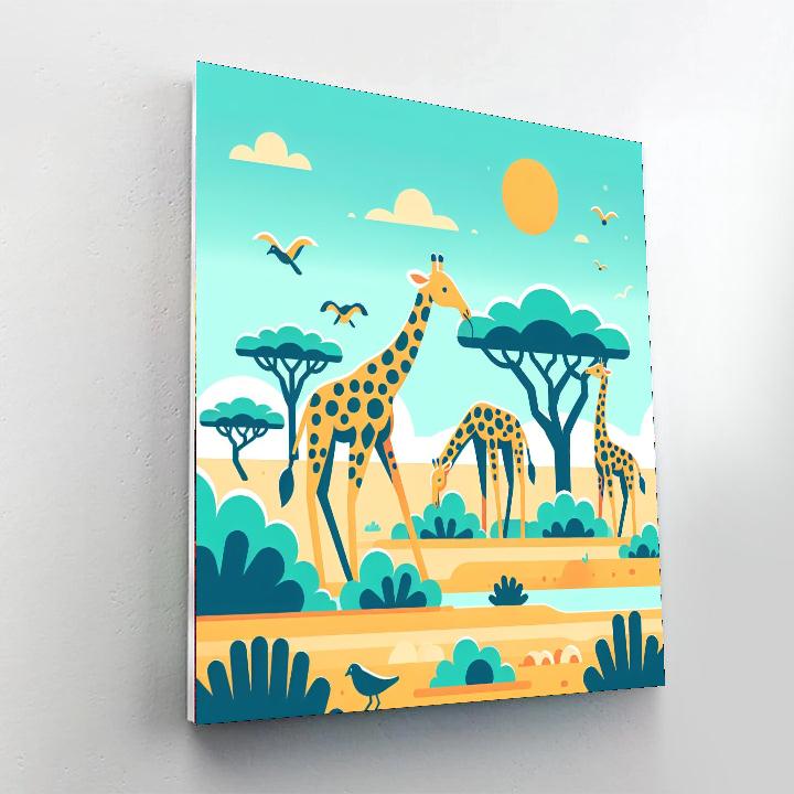 Gentle Giraffe Sanctuary Paint By Numbers