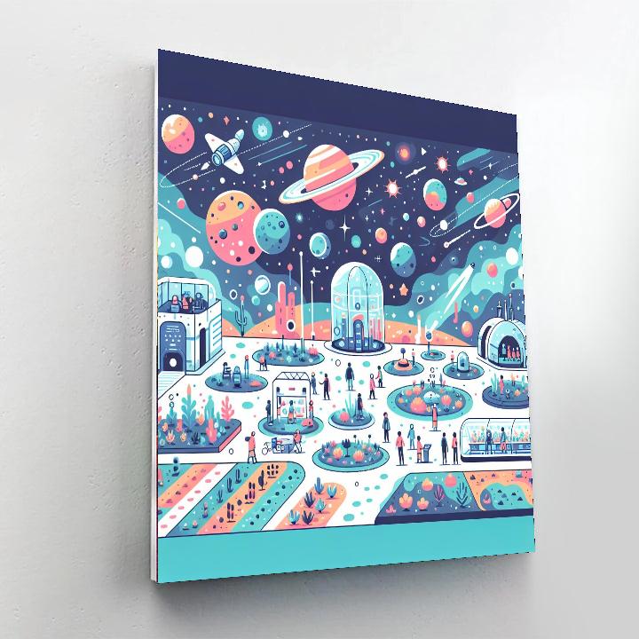 Space Colony Paint By Number