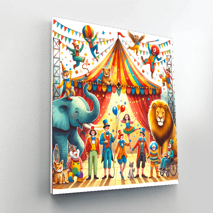 Joyful Circus Animals Paint By Numbers Kits