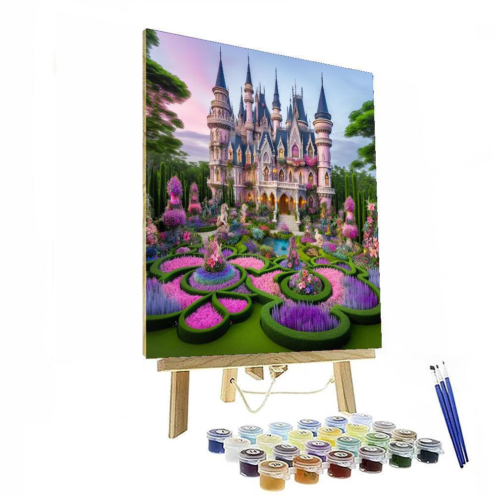 Fanciful Castle Grounds Painting By Numbers Kit
