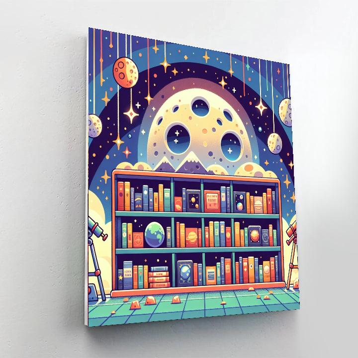 Lunar Library Paint By Numbers Art
